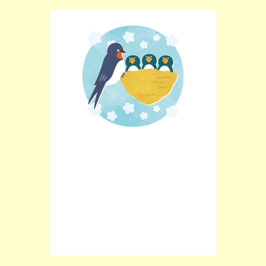 ツバメ ポストカード&フレーム切手セット(うつろい)