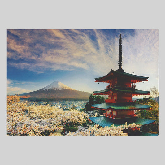 新倉富士浅間神社から眺める桜と富士　通信面　うつろいポストカード「しきさい」　株式会社エヌ・ビー・シー社製　NBC
