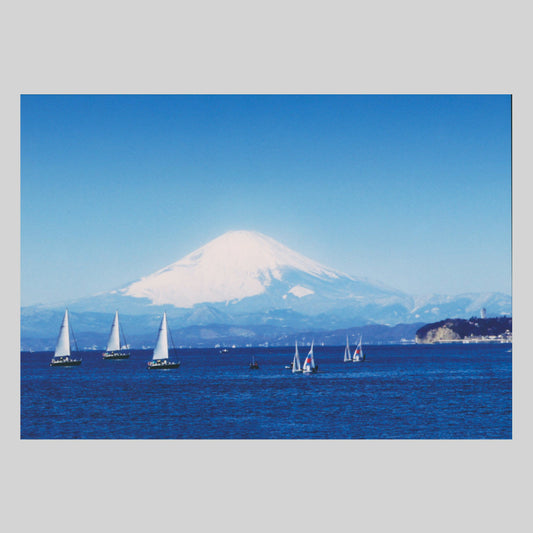 富士山と江ノ島の海（NBC）　神奈川　江ノ島　ヨット　富士山　鎌倉
