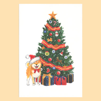クリスマス・しばいぬとクリスマスポストカード　CMP-362（ACT）